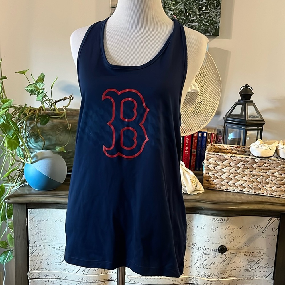 MAJESTIC BOSTON RED SOX GRAPHIC PRINT RACER TANK TOP BLUE RED WHITE SIZE MEDIUM - Picture 6 of 12